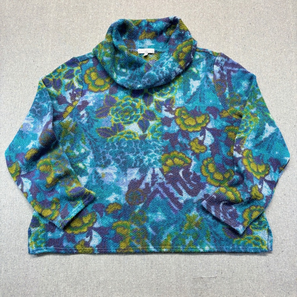 Habitat Clothes to Live In Lagenlook Abstract Floral Cowl Neck Sweater
Size M